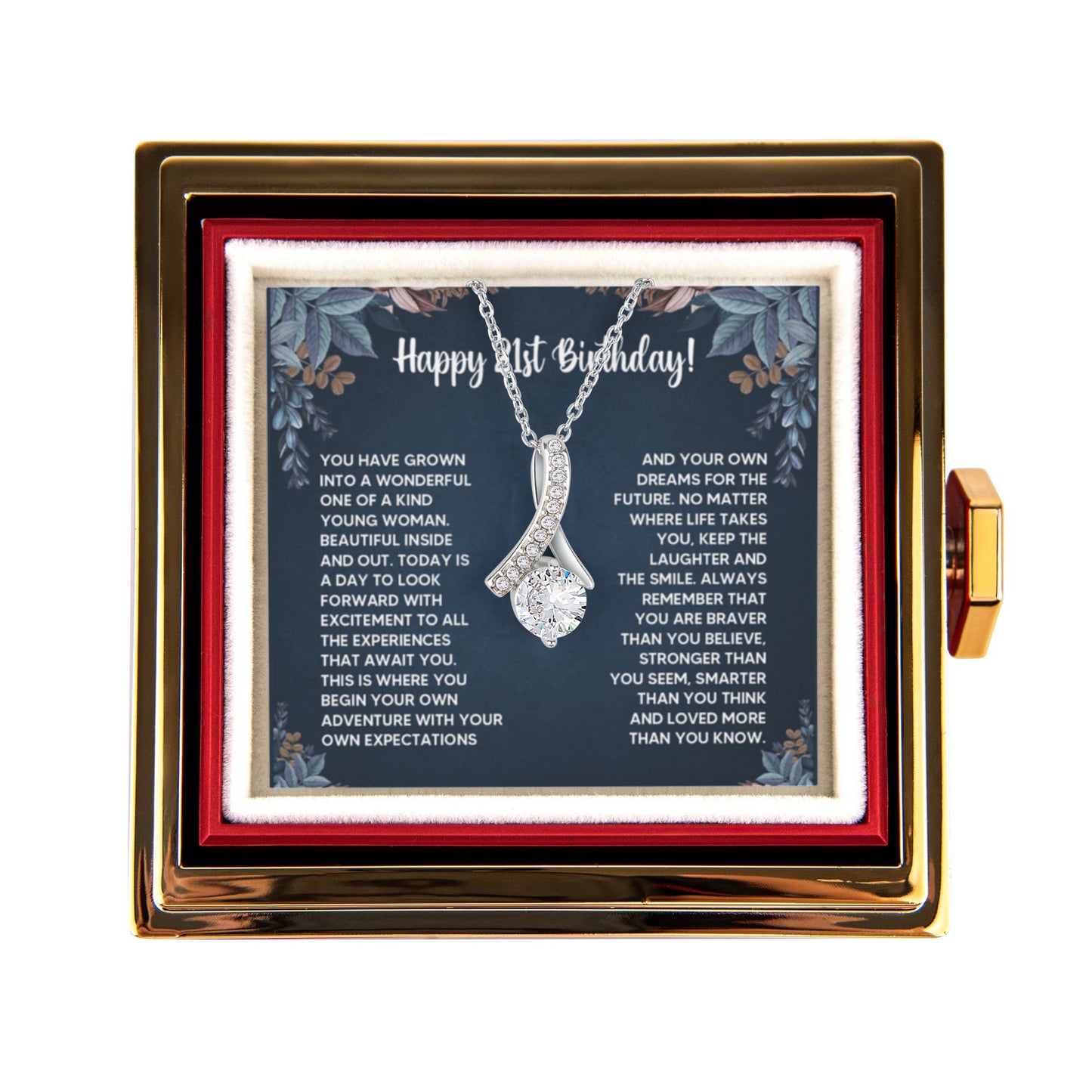 21ST BIRTHDAY DREAMS ALLURING NECKLACE ROSE BOX GIFT SET