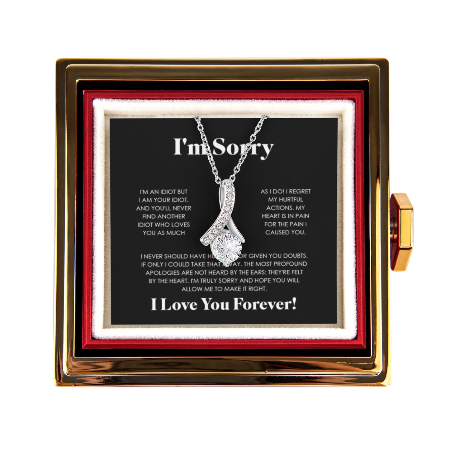APOLOGIES ALLURING NECKLACE ROSE BOX GIFT SET