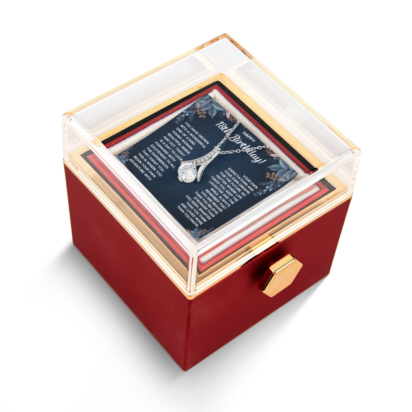 18TH BIRTHDAY DREAMS ALLURING NECKLACE ROSE BOX GIFT SET