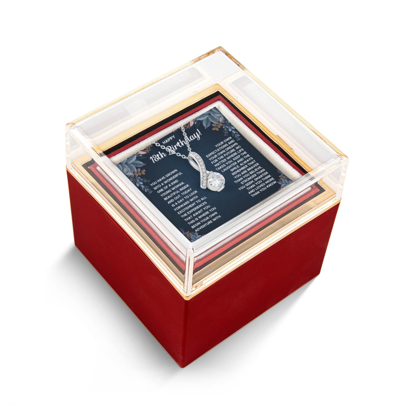 18TH BIRTHDAY DREAMS ALLURING NECKLACE ROSE BOX GIFT SET