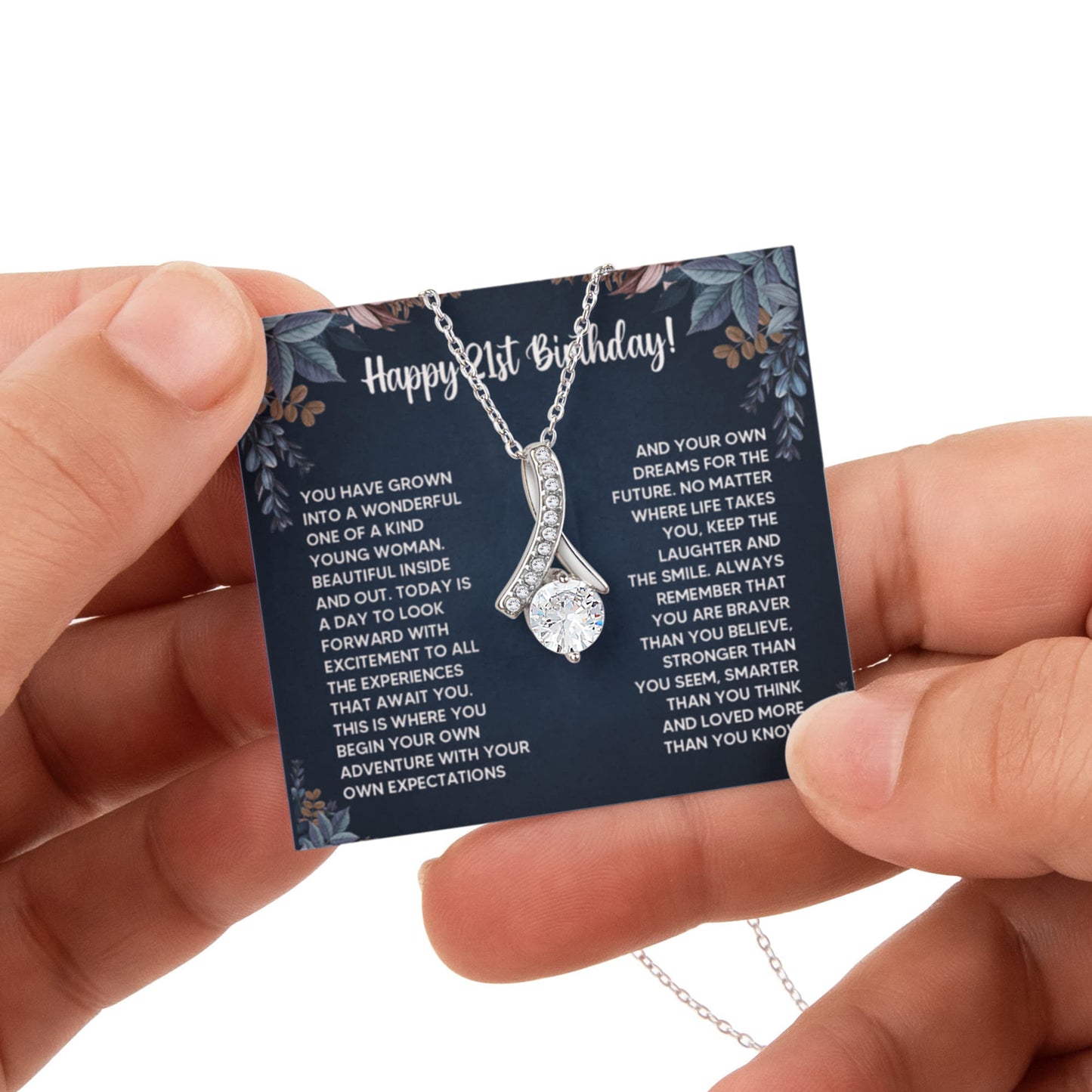 21ST BIRTHDAY DREAMS ALLURING NECKLACE ROSE BOX GIFT SET