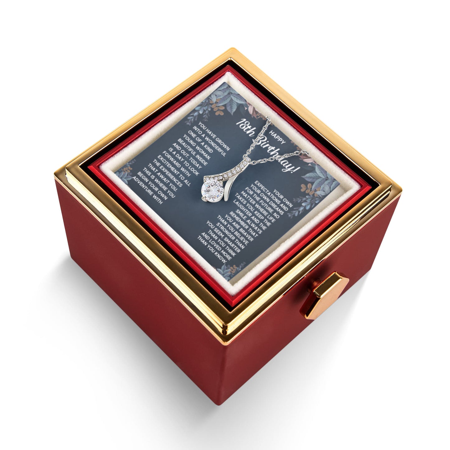 18TH BIRTHDAY DREAMS ALLURING NECKLACE ROSE BOX GIFT SET