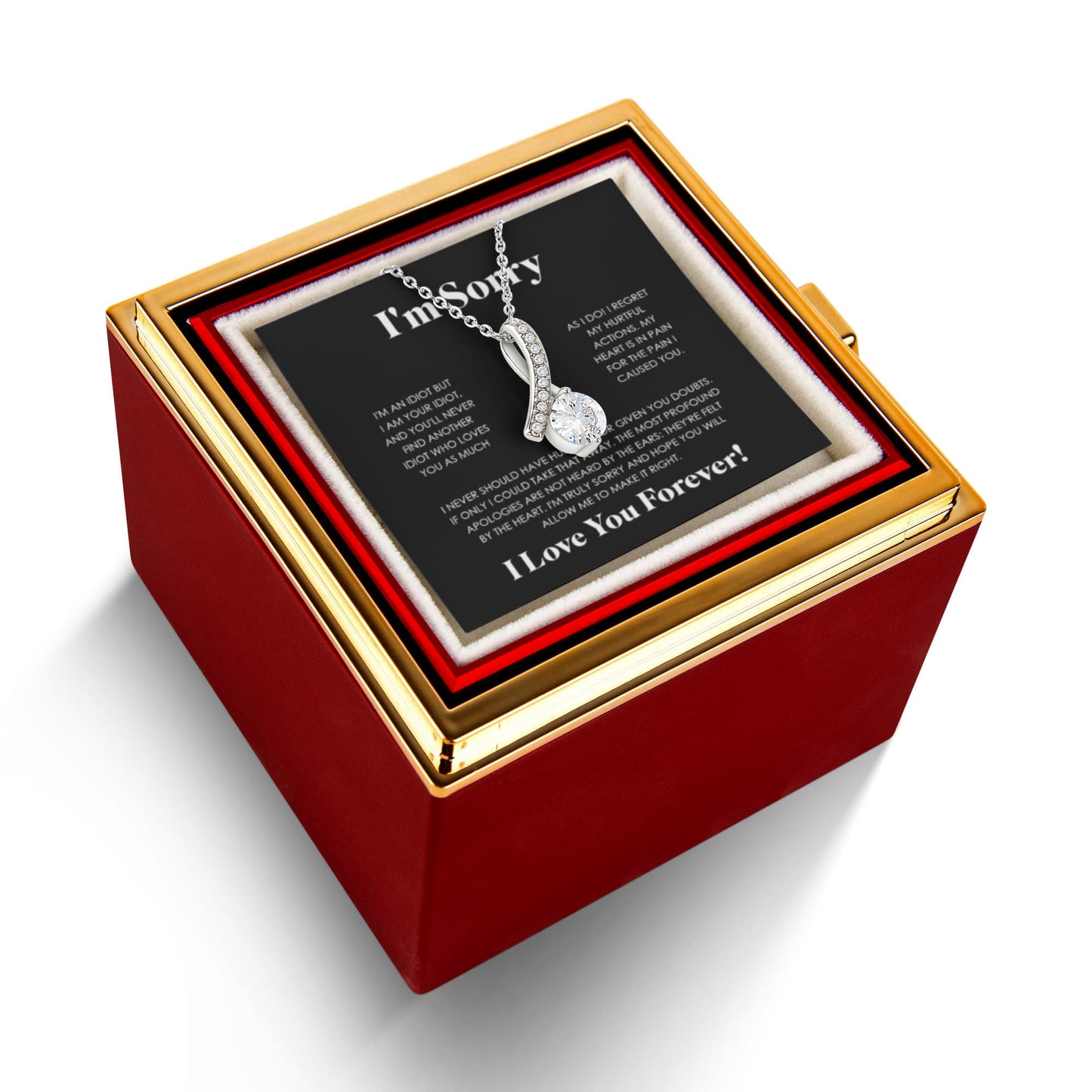 APOLOGIES ALLURING NECKLACE ROSE BOX GIFT SET