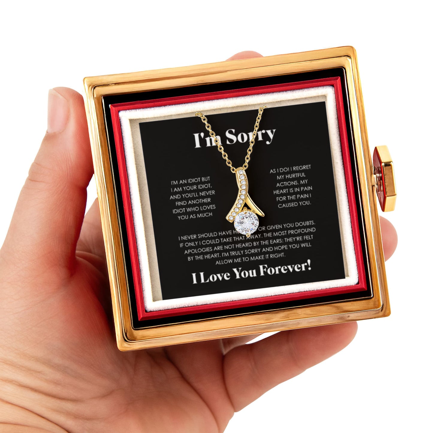 APOLOGIES ALLURING NECKLACE ROSE BOX GIFT SET