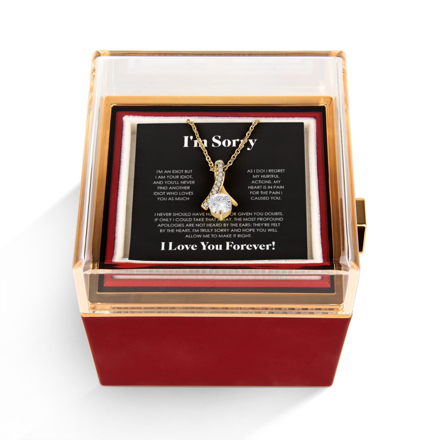 APOLOGIES ALLURING NECKLACE ROSE BOX GIFT SET