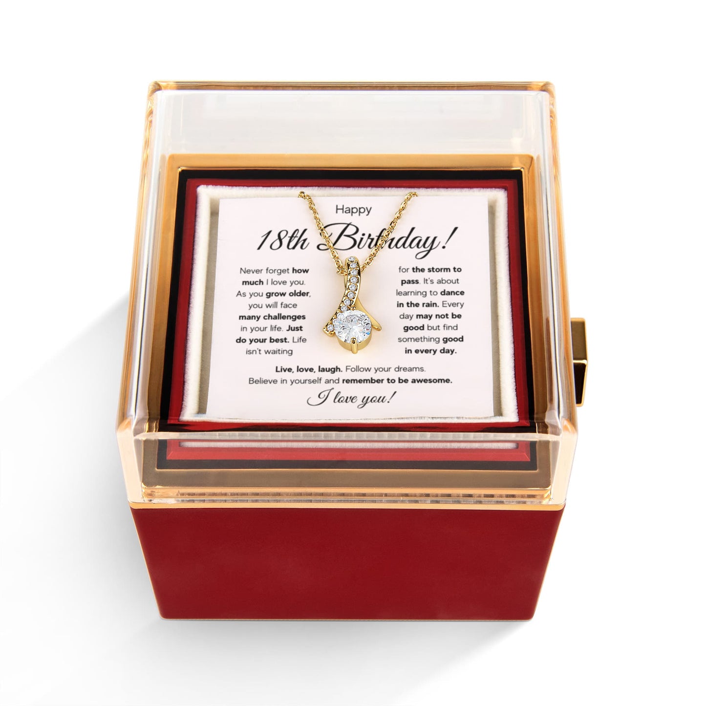 18TH BIRTHDAY STORM ALLURING NECKLACE ROSE BOX GIFT SET