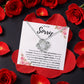 I'M SORRY MISTAKE LOVE KNOT NECKLACE ROSE BOX GIFT SET