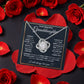 TO MY GRANDDAUGHTER SQUEEZED LOVE KNOT NECKLACE ROSE BOX GIFT SET