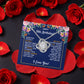 18TH BIRTHDAY WRAPPED LOVE KNOT NECKLACE ROSE BOX GIFT SET
