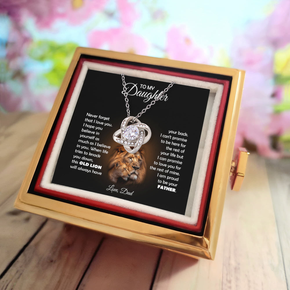 TO MY DAUGHTER THIS LION KNOT ROSE BOX