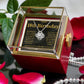 18TH BIRTHDAY SQUEEZED LOVE KNOT NECKLACE ROSE BOX GIFT SET
