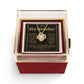 21ST BIRTHDAY SQUEEZED LOVE KNOT NECKLACE ROSE BOX GIFT SET
