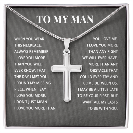 TO MY MAN ALL MY LASTS CROSS NEW STANDARD
