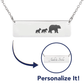 Personalized Mama Bear + 2 Bear Cubs - Necklace