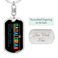The Dadalorian, High Quality Dog Tag Keychain, Engravable, Gift for Dad
