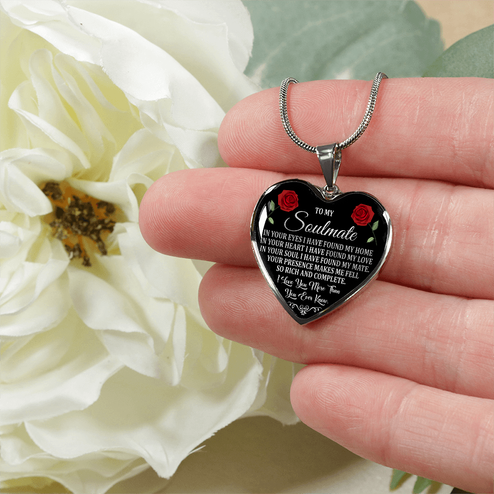 TO MY SOULMATE COMPLETE HEART NECKLACE GIFT SET