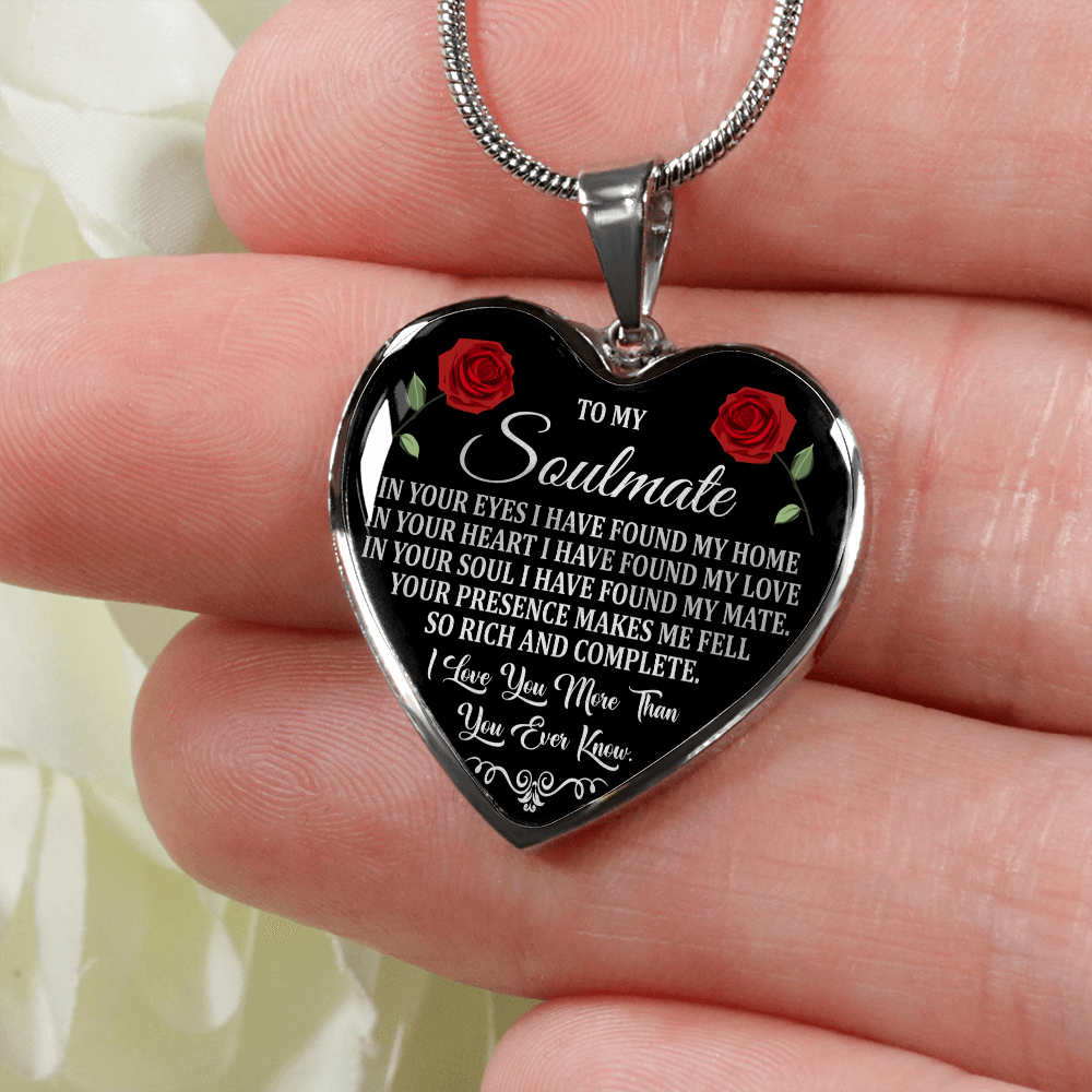 TO MY SOULMATE COMPLETE HEART NECKLACE GIFT SET
