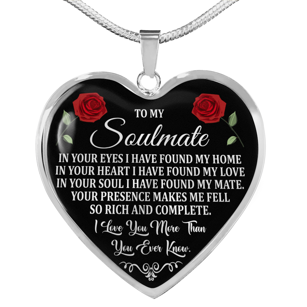 TO MY SOULMATE COMPLETE HEART NECKLACE GIFT SET