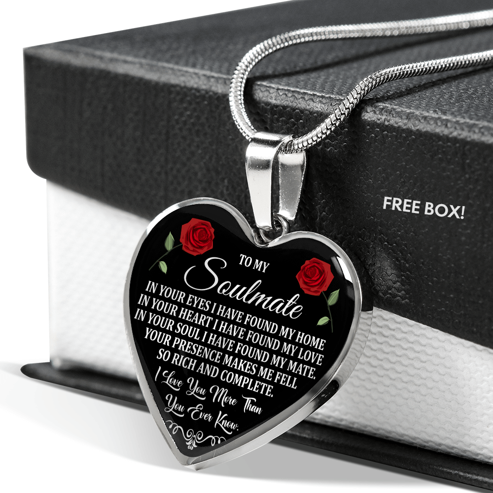 TO MY SOULMATE COMPLETE HEART NECKLACE GIFT SET