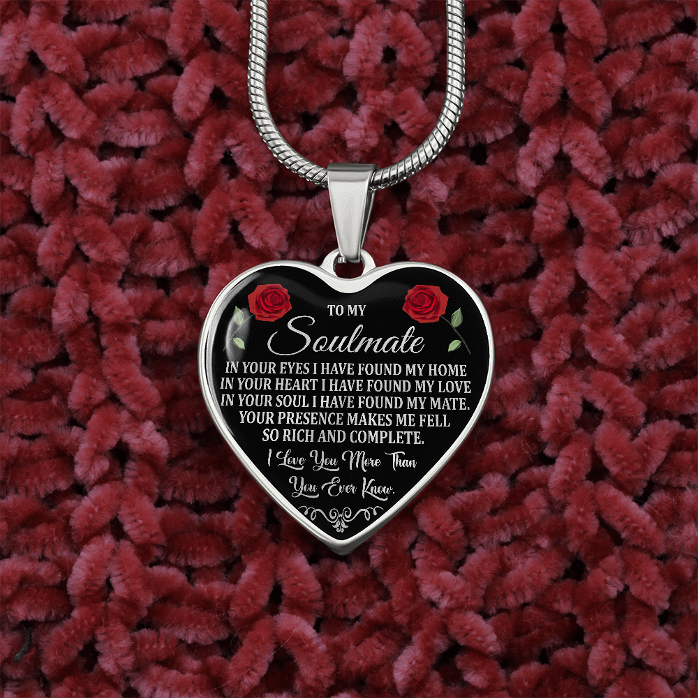 TO MY SOULMATE COMPLETE HEART NECKLACE GIFT SET