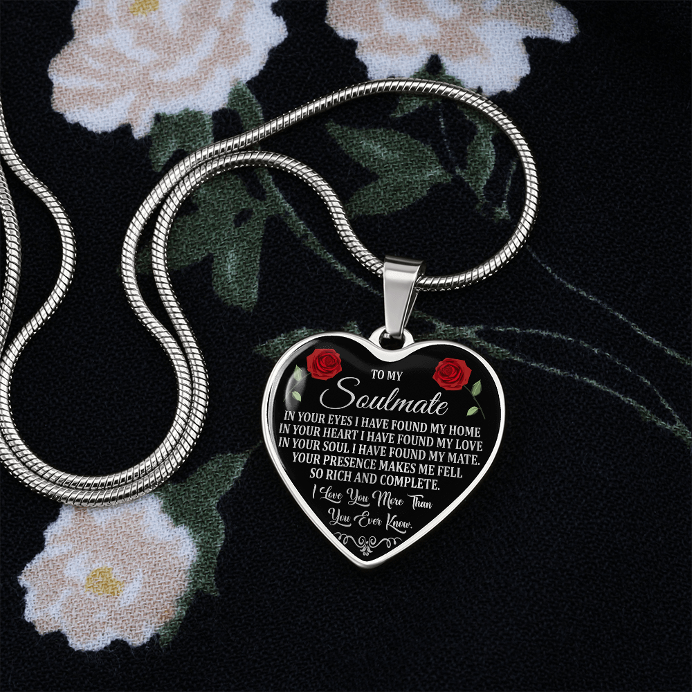 TO MY SOULMATE COMPLETE HEART NECKLACE GIFT SET