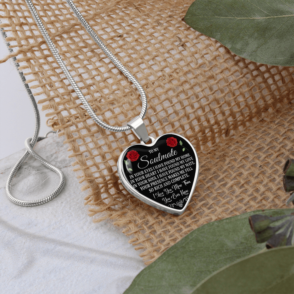 TO MY SOULMATE COMPLETE HEART NECKLACE GIFT SET