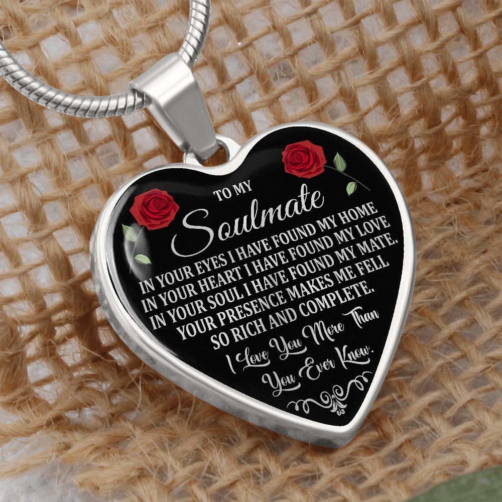 TO MY SOULMATE COMPLETE HEART NECKLACE GIFT SET