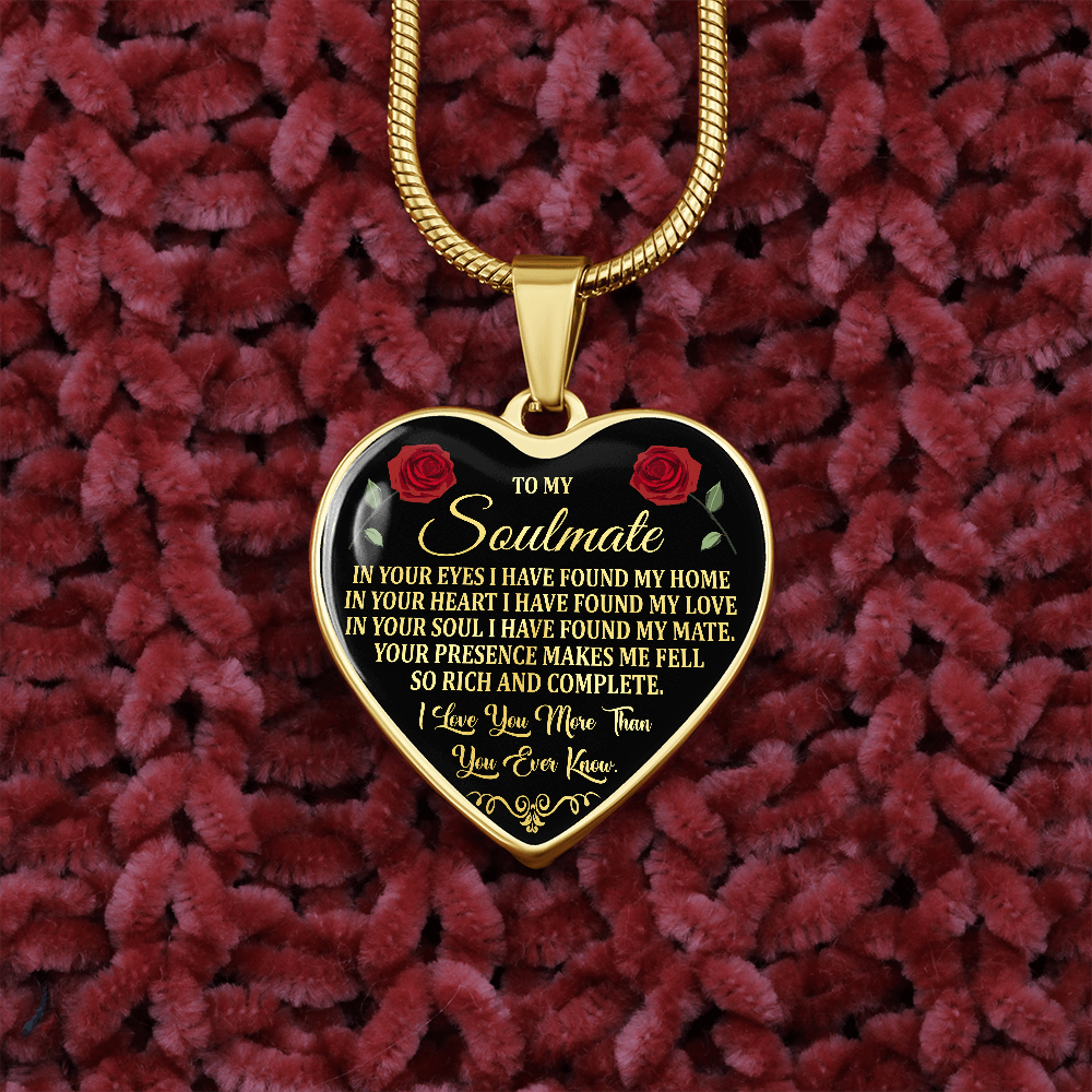 TO MY SOULMATE COMPLETE HEART NECKLACE GIFT SET