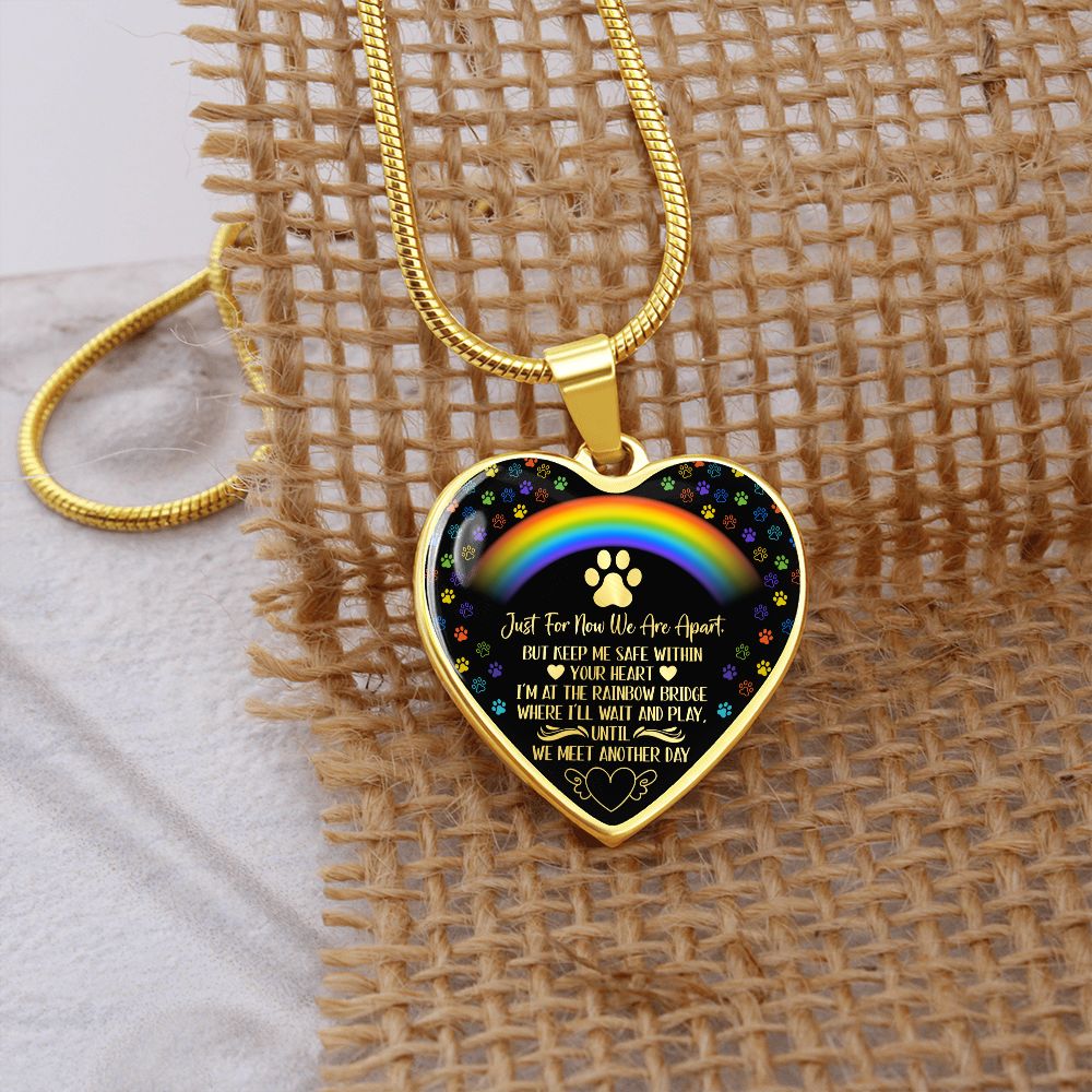 PET REMEMBRANCE GRAPHIC HEART NECKLACE GIFT SET