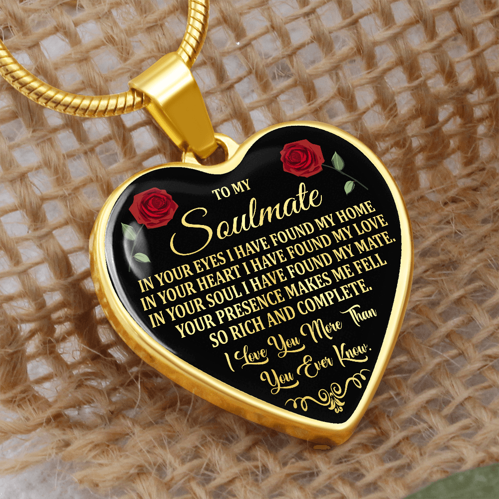 TO MY SOULMATE COMPLETE HEART NECKLACE GIFT SET