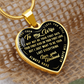 TO MY WIFE LAST EVERYTHING HEART NECKLACE GIFT SET