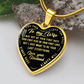 TO MY WIFE LAST EVERYTHING HEART NECKLACE GIFT SET