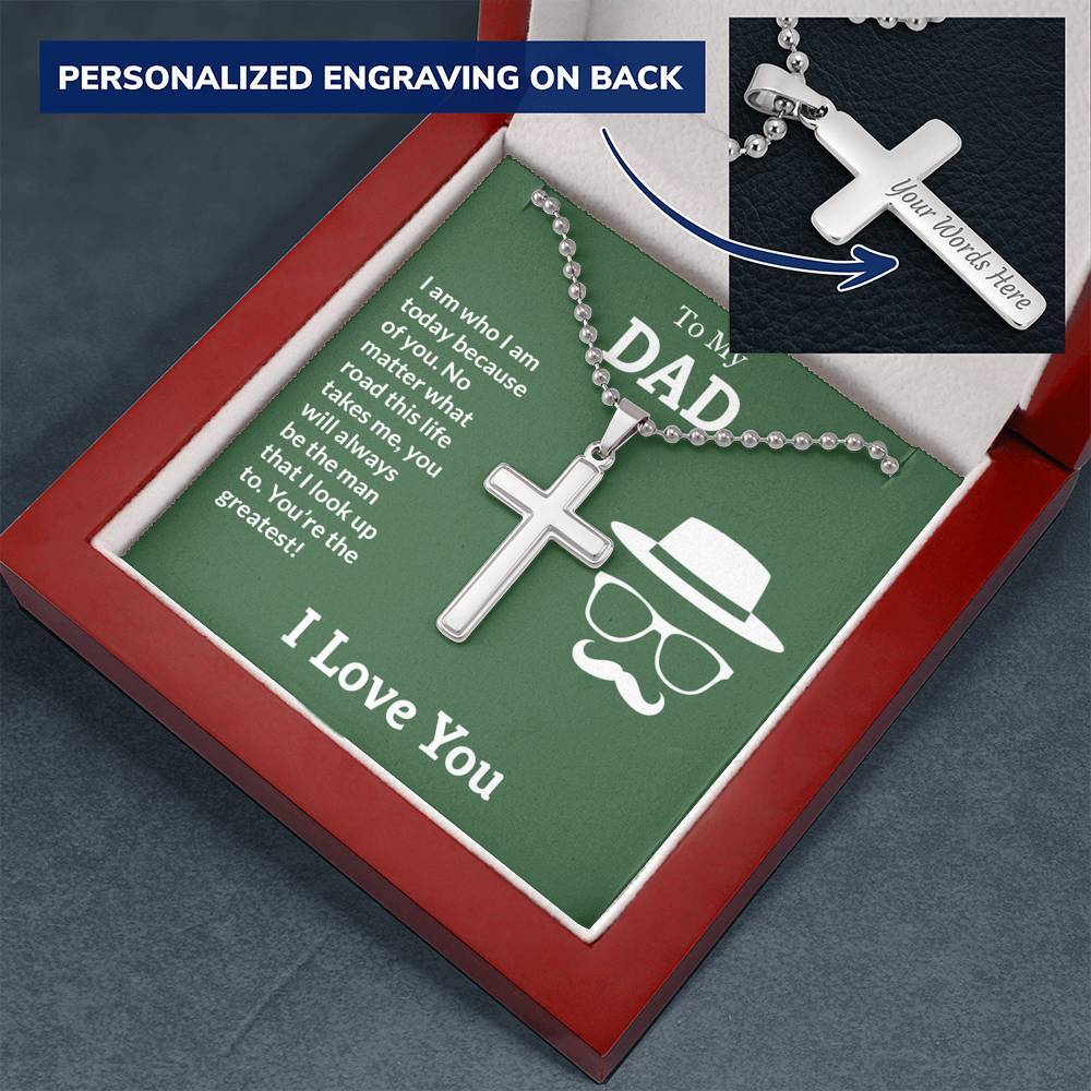 To My Dad - You're the Greatest - Cross Necklace