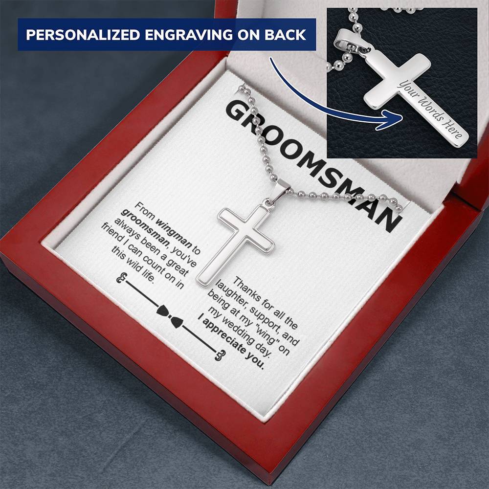 Groomsman, From Wingman to Groomsman, Cross Necklace