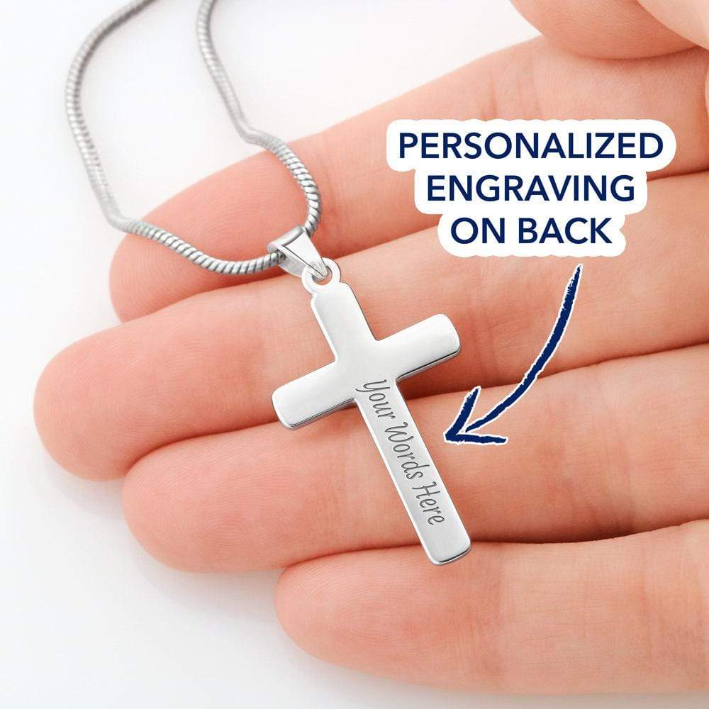 Graduation 2021, To Granddaughter, Engravable Cross Necklace