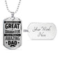 To My Dad - Amazing Dad - Dog Tag