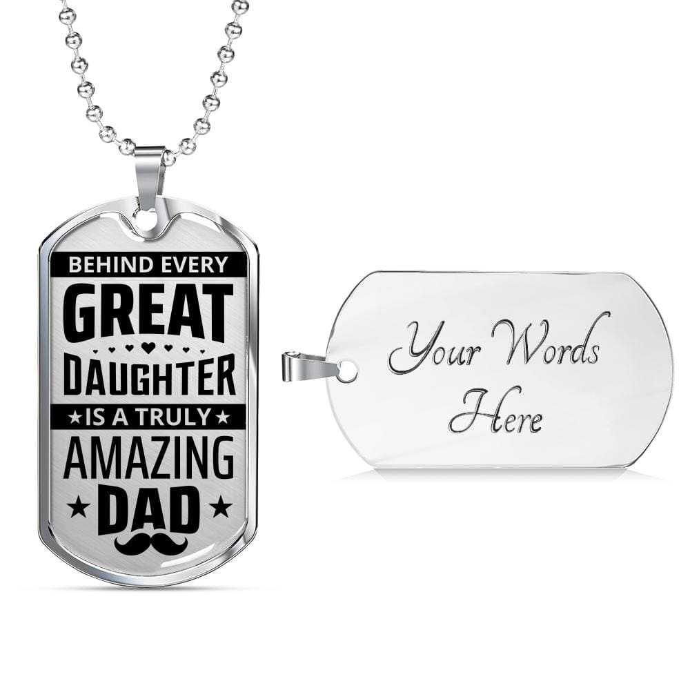 To My Dad - Amazing Dad - Dog Tag