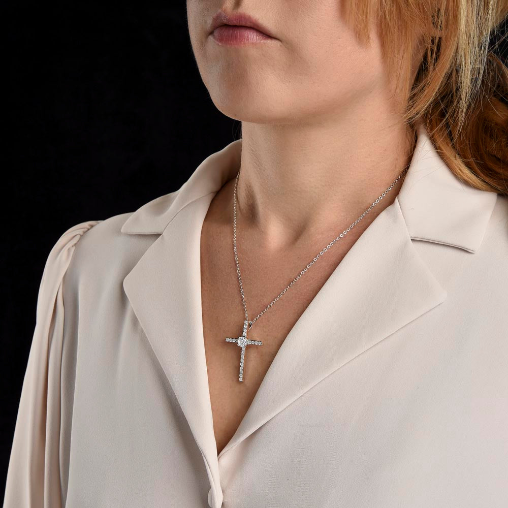 Mother - Love & Light - CZ Cross necklace
