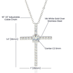 Mother - Love & Light - CZ Cross necklace