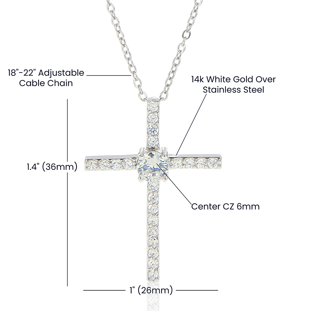 Mother - Love & Light - CZ Cross necklace