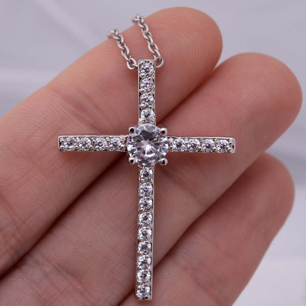 Mother - Love & Light - CZ Cross necklace