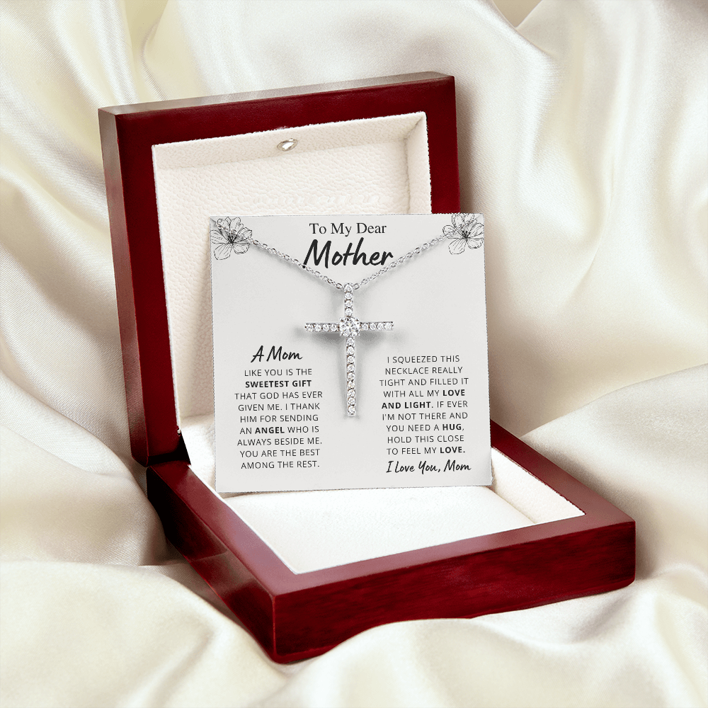 Mother - Love & Light - CZ Cross necklace