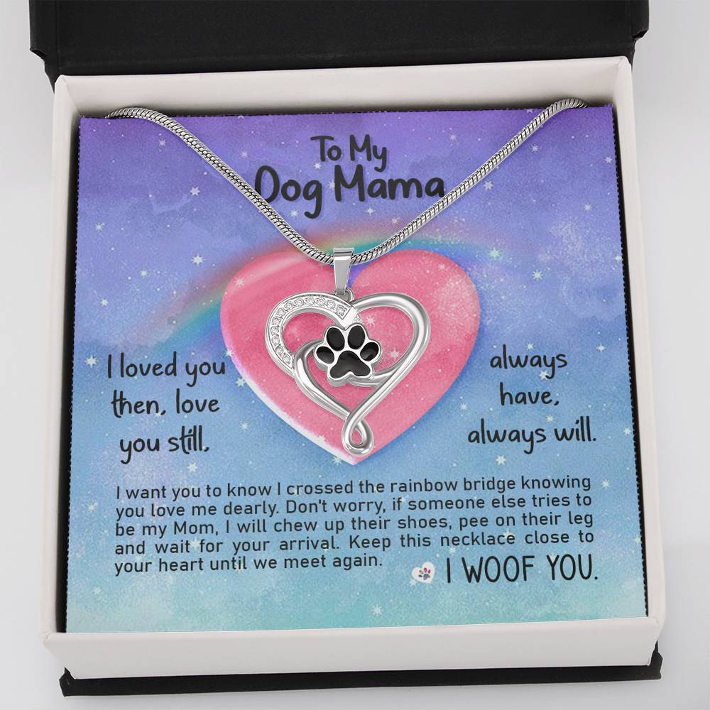 Dog Memorial Necklace, To My Dog Mama, Pet sympathy gift