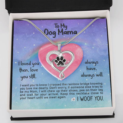 Dog Memorial Necklace, To My Dog Mama, Pet sympathy gift