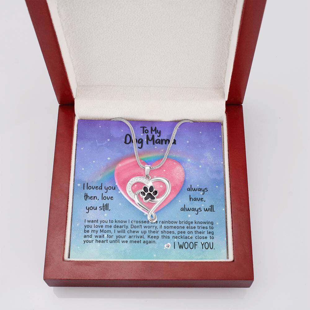 Dog Memorial Necklace, To My Dog Mama, Pet sympathy gift