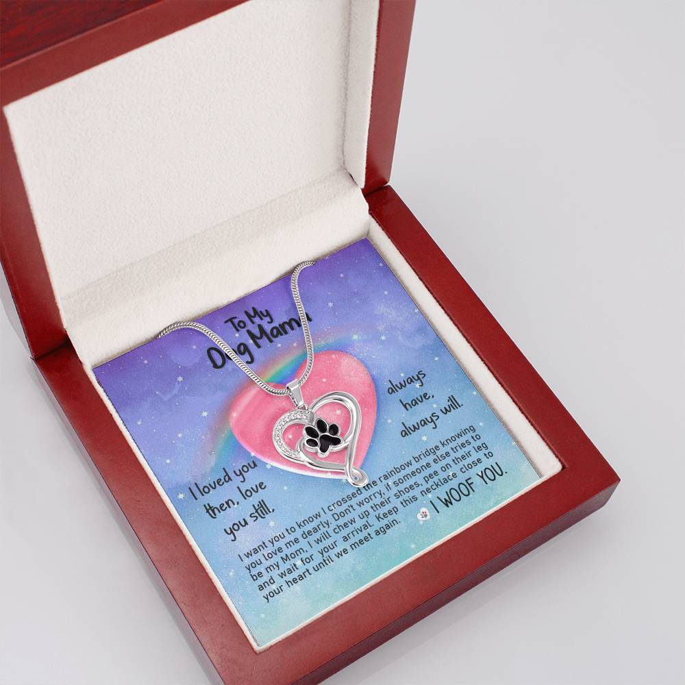 Dog Memorial Necklace, To My Dog Mama, Pet sympathy gift