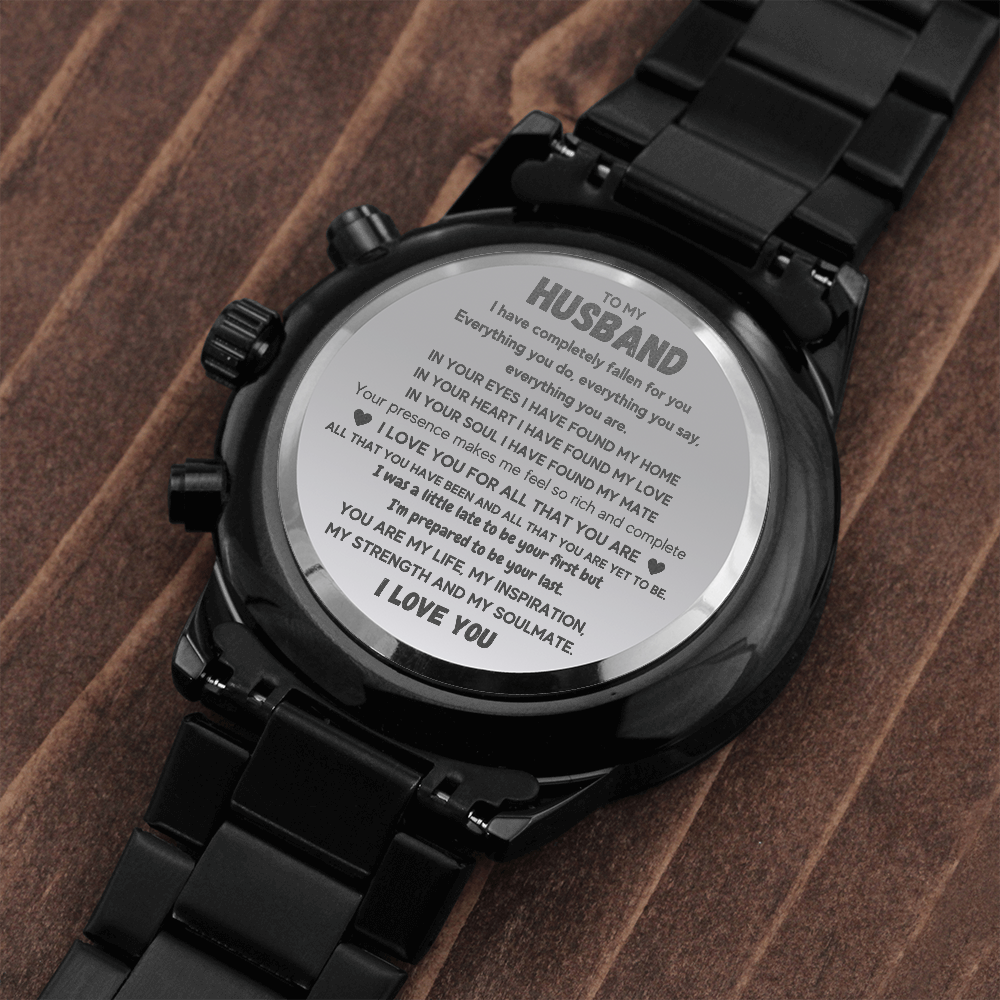 TO MY HUSBAND INSPIRATION CHRONOGRAPH WATCH GIFT SET