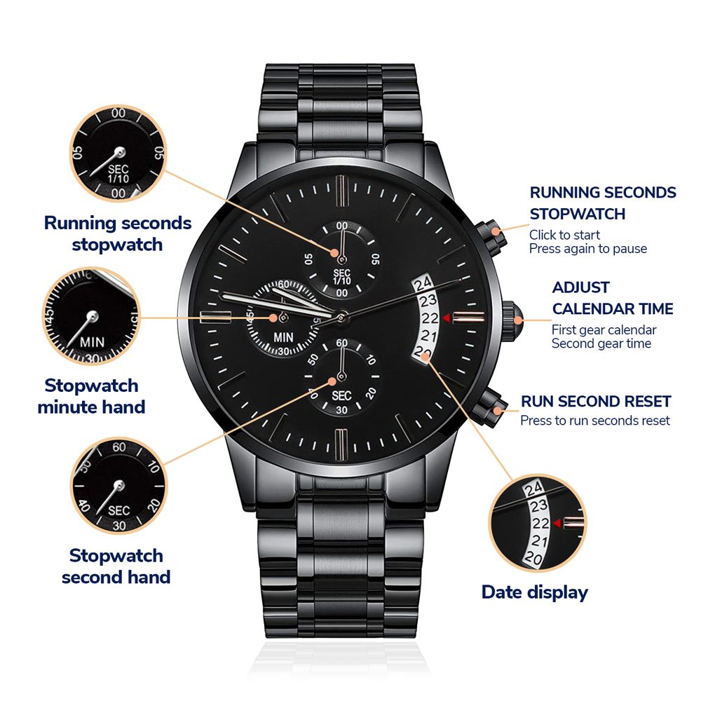 TO MY SON GOOD & BAD TIMES CHRONOGRAPH WATCH GIFT SET