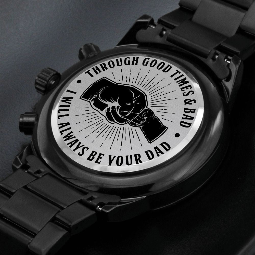 TO MY SON GOOD & BAD TIMES CHRONOGRAPH WATCH GIFT SET