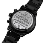 Men's Watch, To Soulmate, Turn Back the Clock, Charcoal Black, Gift Watch